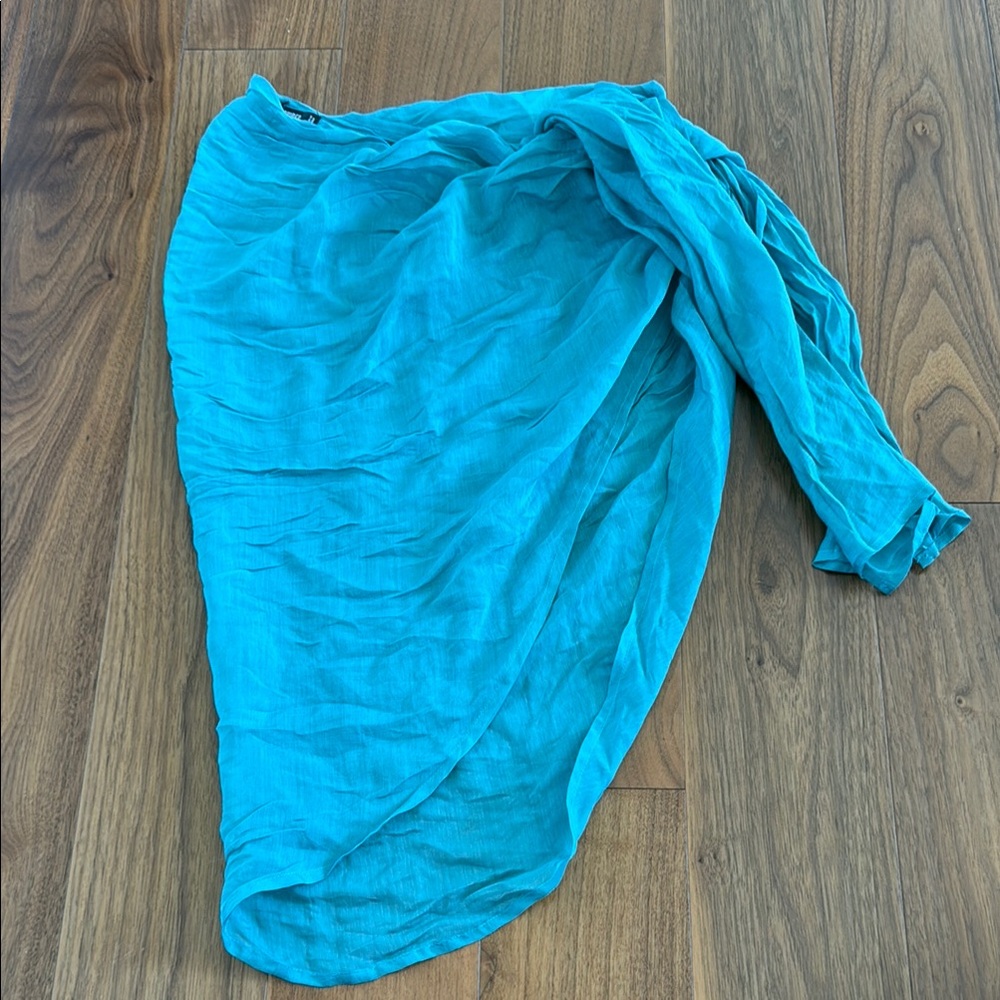 New Missguided Teal Sarong Wrap Skirt